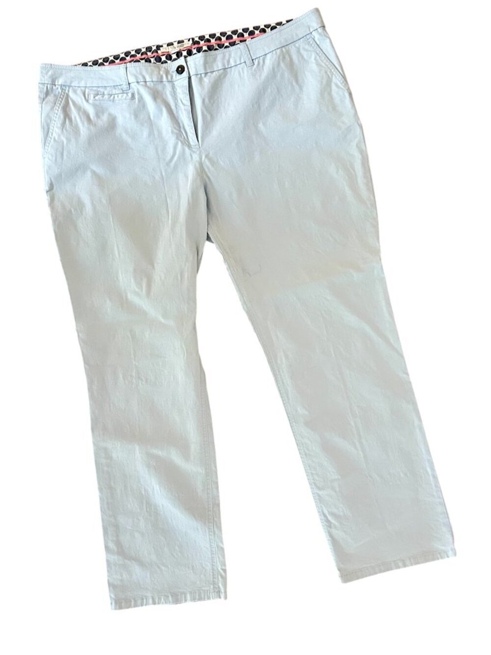 Boden Women's Richmond Ankle Length Pants Light Blue Plus Size 18L Long Length